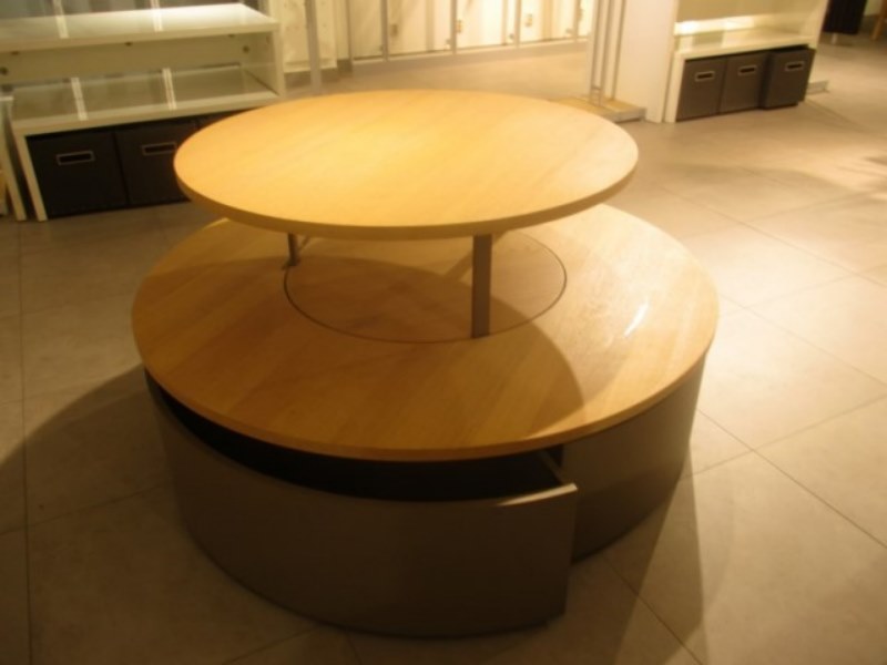 Ronde display tafel met 2 losse bakken diameter 150 (Kavel nr 872563