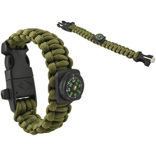 Survival armband met accesoires,10 stuks
