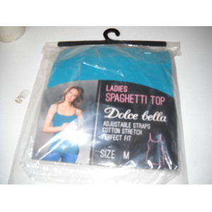 Spahetti top blauw M