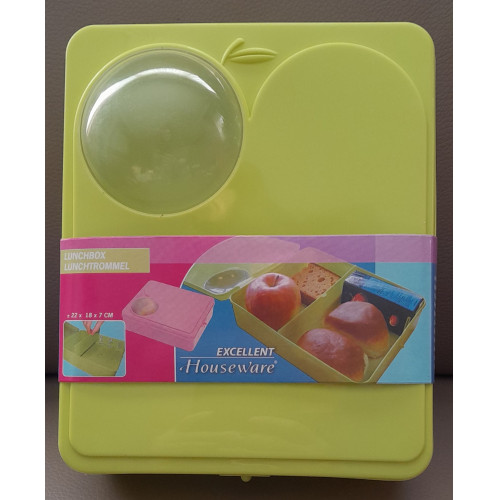 EXCELLENT HOUSEWARE Lunchbox 22*18*7 cm: Groen