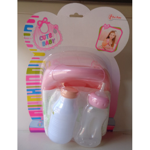 TOI-TOYS Potje, Drinkfles En Luier Voor Baby Pop