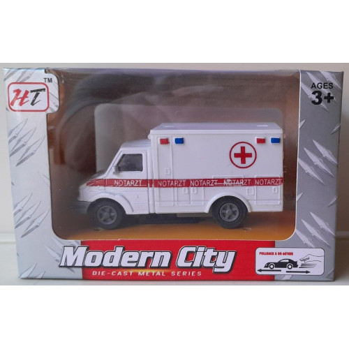 LG-IMPORTS Brandweer Wagen Modern City Junior 9 Cm Wit