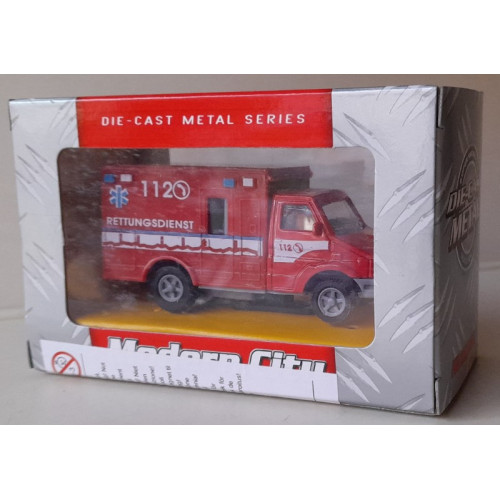 LG-IMPORTS Brandweer Wagen Modern City Junior 9 Cm Rood