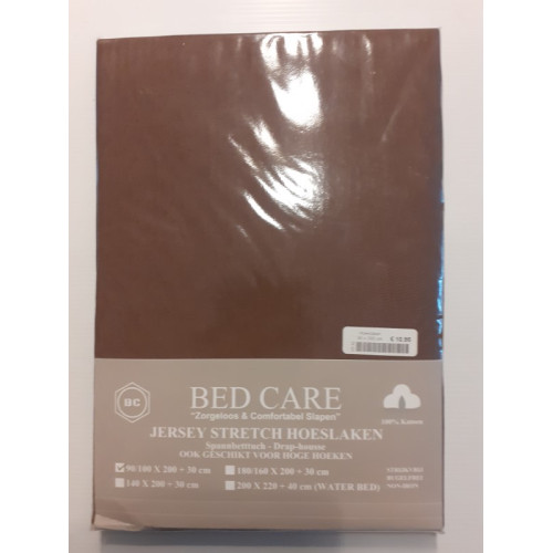 Bed Care Hoeslaken jersey stretch 90/100 x 200 x 30 cm