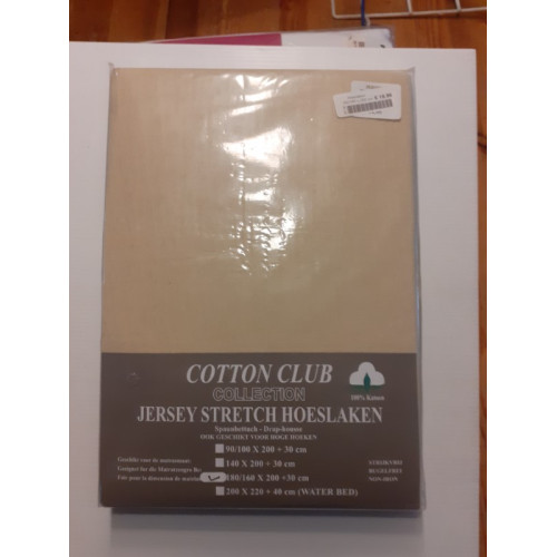 Cotton Club Hoeslaken jersey stretch 160/180 x 200 x 30 cm