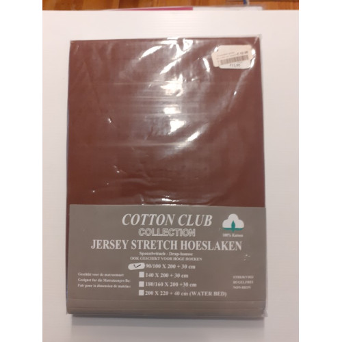 Cotton Club Hoeslaken jersey stretch 90/100 x 200 x 30 cm