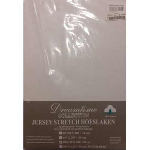 Dreamtime  Hoeslaken Jersey Stretch 160/180 x 200 x 30 cm