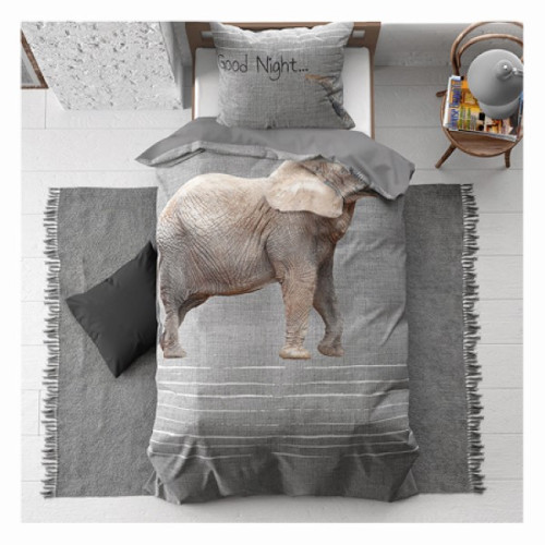 1-persoons dekbedovertrek Dream House 140x220 cm elephant