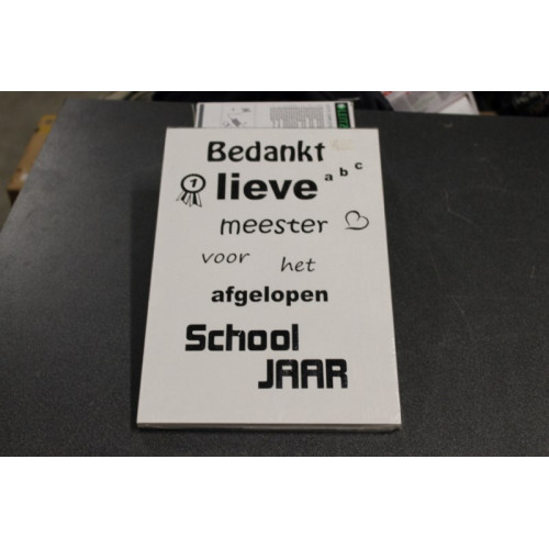 Tekstbord A3  Bedankt 1x    P12