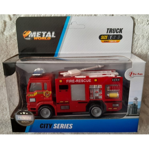 TOI-TOYS DIE CAST METAL World Truck:  Brandweer Wagen