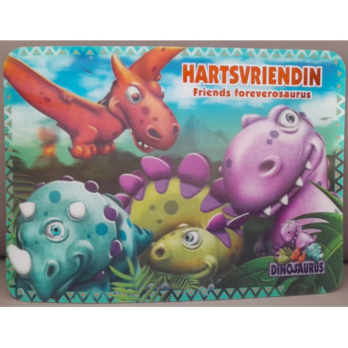 Keuken 3D Placemats Dinosaurus: Hartsvriendin