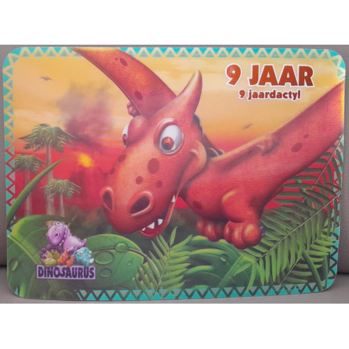 Keuken 3D Placemats Dinosaurus:  9 jaar