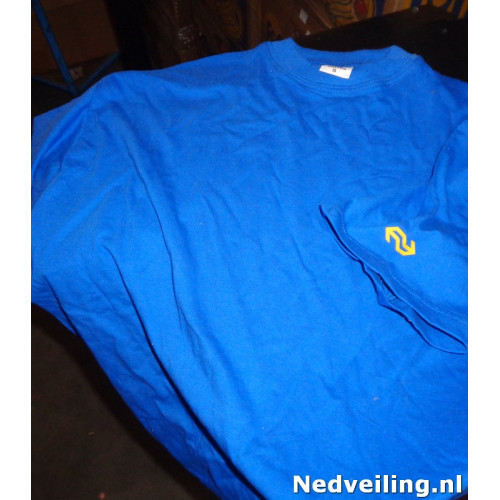 10x blauw t-shirt maat S