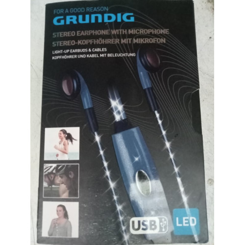 Grundig oordopjes LED in de kabel