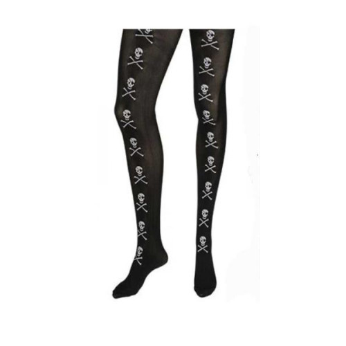 1 x Zwarte panty Skull Halloween Carnaval black zwart nieuw. 