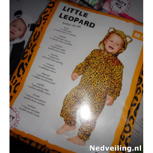 1x Verkleedpakje baby maat 68/74 Little Leopard