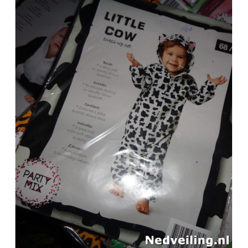 1x Verkleedpakje baby maat 68/74 Little Cow