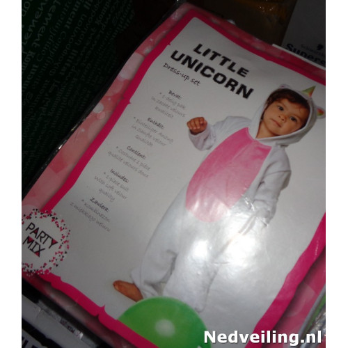 1x Verkleedpakje baby maat 68/74 Little Unicorn