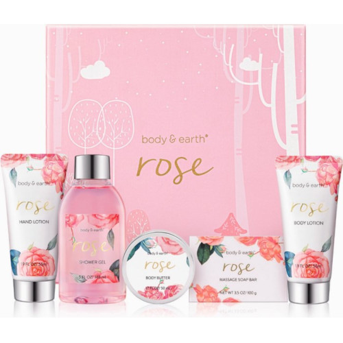 2x BODY & EARTH Verjaardag Cadeau geschenk Gift set ROSE