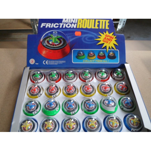 24x Mini friction Roulette in display 