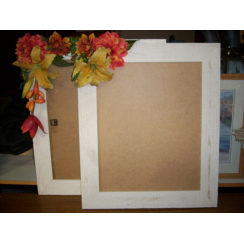 2 foto kaders met bloemen 62 x 52 cm 1 zonder glas